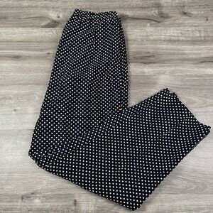 Vintage Oh Mamma Designs Womens Pants Size Medium Black With White Polka Dots